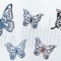 Set 10 Farfalle argentate per decorazioni natalizie