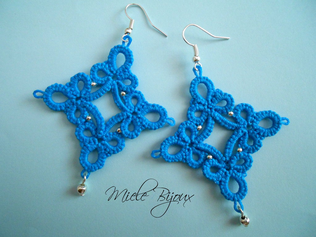 Orecchini Pendenti Con Cristalli Azzurri, 7 Cm, Eleganti E Leggeri, Idea Regalo