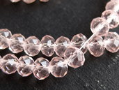 20 Perle Crystal sfaccettate rosa  PRL346
