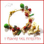 Bracciale Natale " Fufuangel bianco oro " 2016 Fimo cernit la idea regalo bijoux Natalizi perle 