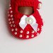 scarpine gioiello neonata rosso 