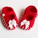 scarpine gioiello neonata rosso 