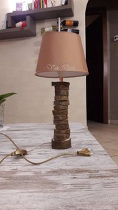 Per utente D1D: base per lampada ciocchi legno