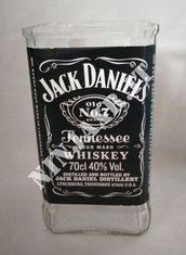 Vaso da arredo Bottiglia Whiskey Jack Daniel's daniels Whisky riciclo creativo riuso idea regalo arredo fatto a mano handmade