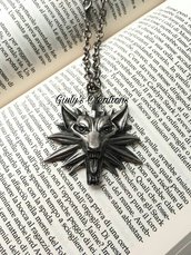 Collana The Witcher wolf lupo logo videogames action fantasy cosplay wild hunt