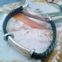 BRACCIALE UOMO DONNA CON PIASTRA ACCIAIO - NATALE - 