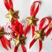 Set 6 stelline dorate in gesso addobbi di Natale