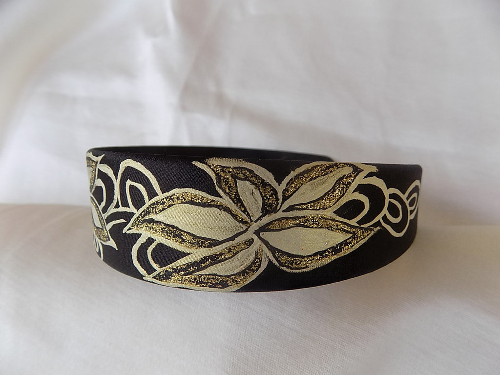 Cerchietto Per Capelli Alice In Raso Nero - Largo 1 Cm - Accessorio Elegante Per Scuola E Vita Quotidiana