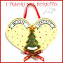 Fuoriporta  Natale 2016 " Albero di Natale" Cuore legno Fimo cernit Kawaii idea regalo targhetta quadretto targa decorazione addobbo 