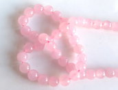 20 Perle di vetro rosa 4 mm PRL324 bis