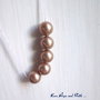 LOTTO 5 perle "Powder Almond Pearl  " (8 mm) (cod. S5810)