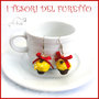 Orecchini Cupcake " base cioccolato crema zabaione " Fimo cernit idea regalo Kawaii Natale clip bambina dolcetti muffin 