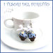 Orecchini Cupcake " crema azzurra codette cioccolato " Fimo cernit Kawaii Natale idea regalo clip 