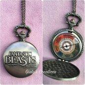 Fantastic Beasts Collana orologio Animali Fantastici e come trovarli Newt Scamander Esposizione magica livello minaccia Harry Potter Hogwarts 