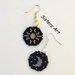 Orecchini "Il sole e la luna" realizzati con perline Miyuki delica