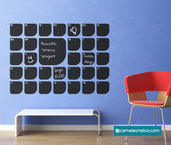 Lavagna adesiva planner mese - adesivo murale ufficio - calendario - lavagna da parete promemoria