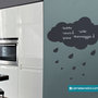 Lavagna adesiva nuvola - adesivo murale - lavagna da parete promemoria - sticker lavagna cucina