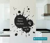Lavagna adesiva macchia - adesivo murale - lavagna da parete promemoria - sticker lavagna cucina