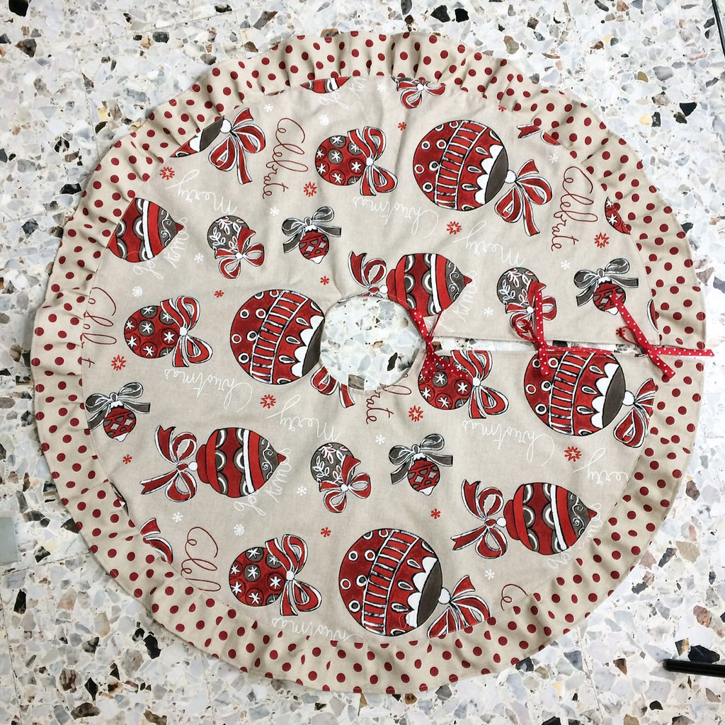 Gonna Per Albero Di Natale In Peluche - Diametro 78cm, Design Con Fiocco Di Neve, Facile Da Pulire - Foto 7