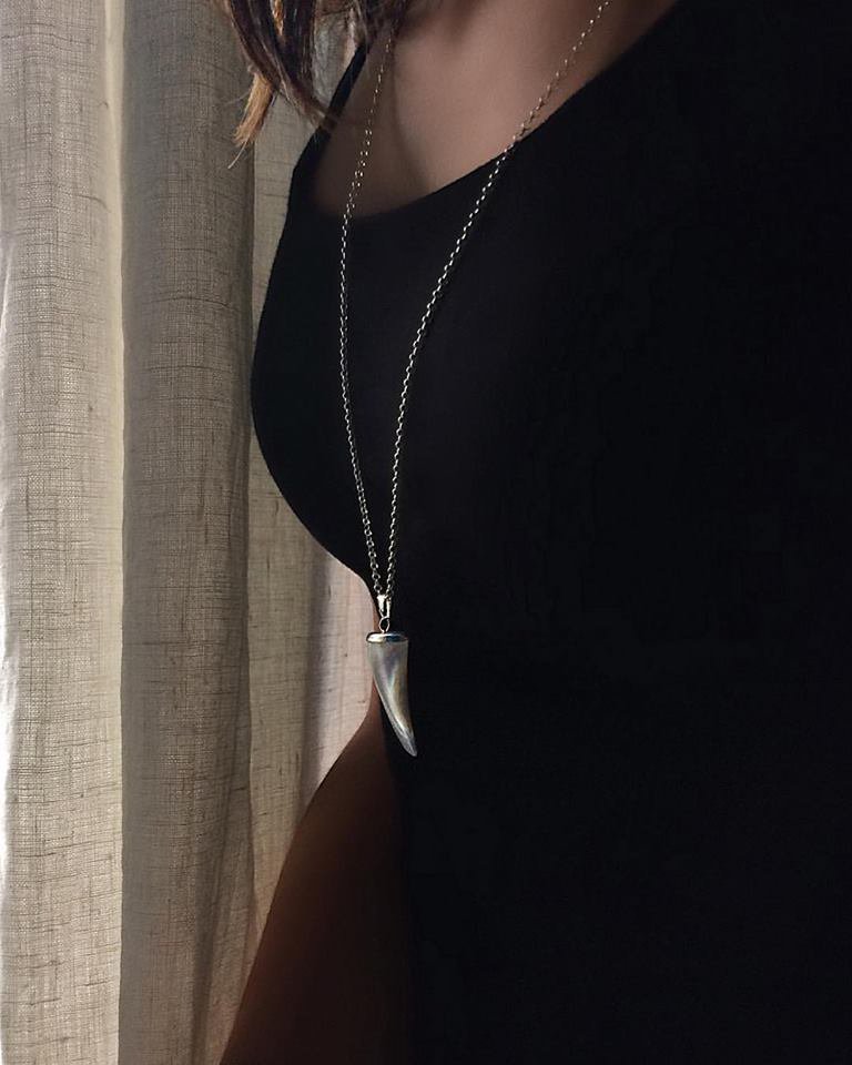 Collier En Madreperla Avec Fermoir En Argent 925 Samarcanda Gioielli - Bijou Made In Italy, Longueur ~46 Cm
