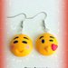 Orecchini in fimo handmade faccine Emoticons kawaii miniature idee regalo amica regalo epifania calza befana
