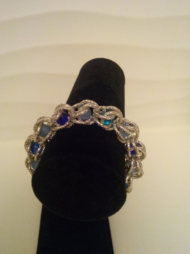 BULINLIN Bracciale Multistrato In Argento Con Perline Di Agata Naturale E Lega Di Zinco, Gioiello Bohemien Regolabile, Regalo Per Mamma, Compleanno