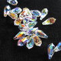 Gocce Swarovski mis 11x5,5 mm x4  colore Crystal AB