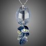 Collana con cristalli swarovski elements originali nei toni del blu,azzurro,trasparente idea regalo per lei