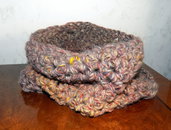 Scaldacollo unisex lana finger crochet