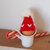 Mini CAPPELLO a maglia per  BABBO NATALE.Versione copriouvo con pon pon ,decorazione per l'albero,un pacco dono ,la tavola (segnaposto).Dono per ospiti