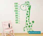 Metro da parete Giraffa - misurare altezza bambini - metrino crescita - wall stickers