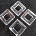 Square Ring Cristallo Swarovski mis 14 mm colore Crystal