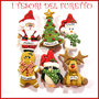 Spille natalizie personalizzate  riservate per Marta! Gingerbread Babbo Natale Pinguino