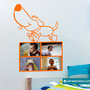 Portafoto cagnolino - adesivo murale per bambini - cornice portafotografie - sticker da parete cameretta