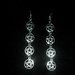 orecchini argento tibetano con stelle pentacolo a cerchio