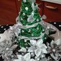 centrotavola natalizio con albero in spago