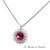 Collana in acciaio con Swarovski Rivoli fucsia incastonato a mano - Bardana