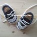 Scarpine sneakers navy bianco - blu - rosso - uncinetto - lana e alpaca - fatte a mano