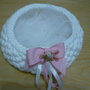 Idea regalo da bimba un dolce cestino in fettuccia bianca con particolare  fiocco rosa