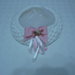 Idea regalo da bimba un dolce cestino in fettuccia bianca con particolare  fiocco rosa