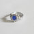 Anello wire alluminio e agata blu