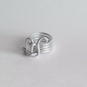 SU ORDINAZIONE Anello wire alluminio liscio