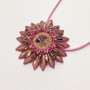 Medaglione Corolla floreale rosa e oro