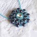 Medaglione Pearly floreale perle blu