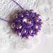 Medaglione Pearly floreale perle lilla