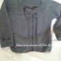 Cardigan /pullover / maglia  in lana  fatto a mano con fiocco