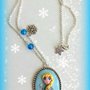 Collana in fimo handmade Elsa frozen kawaii idea regalo natale, regali bambina