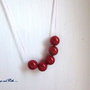 LOTTO 5 perle "Red Coral Pearl" (8 mm) (cod. S5810)