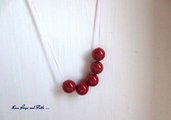 LOTTO 5 perle "Red Coral Pearl" (8 mm) (cod. S5810)