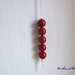 LOTTO 5 perle "Red Coral Pearl" (8 mm) (cod. S5810)